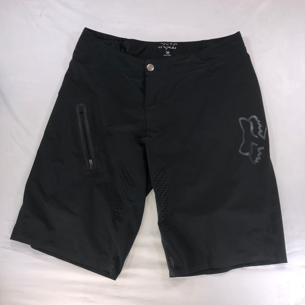 Fox Racing Attack MTB Mountain Bike Shorts Black Mens Size 34 Laser Cut Tech
